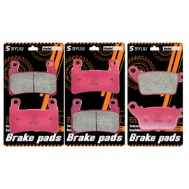 S SYUU Ceramic Motorcycle Brake Pads Set - Front & Rear - High-Performance, Low Noise - Compatible with Kawasaki Ninja636 ZX-6R ZX 636 636cc ZX6R ZX 6R 2013 2014 2015 2016 2017 2018 FA296F FA436R