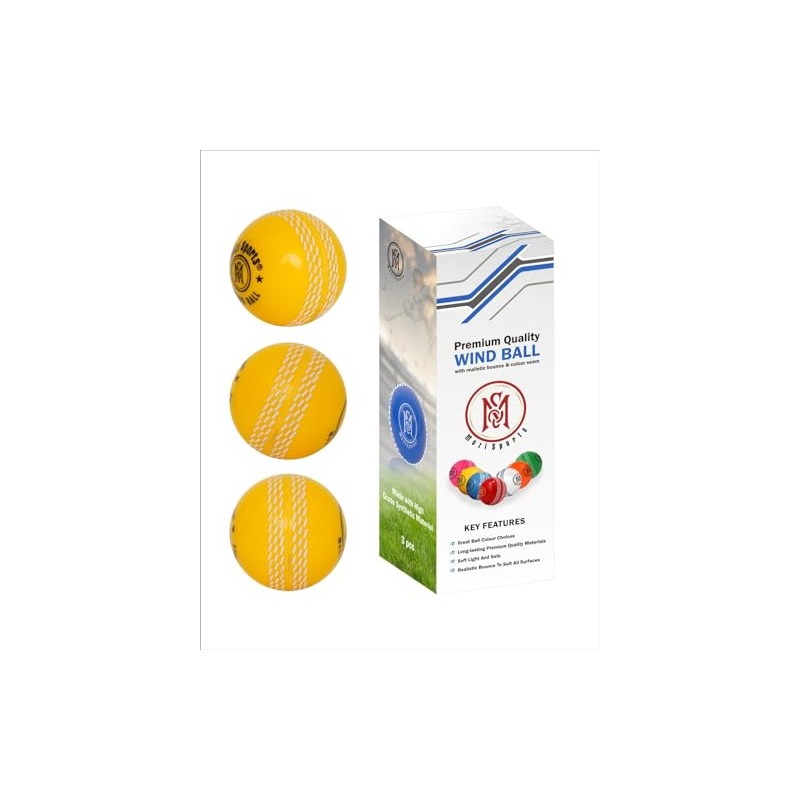 Mozi Sports Wind Cricket Balls - Indoor & Outdoor Soft