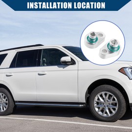 Hihaha AC Block Off Kit for Ford Expedition 2007-2016 / AC Elimination Auxiliary Kit/Durable / 2Pcs Silver Tone