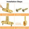 sourcing map 2 Pcs Oval Closet Shelf Bracket Rail, Wardrobe