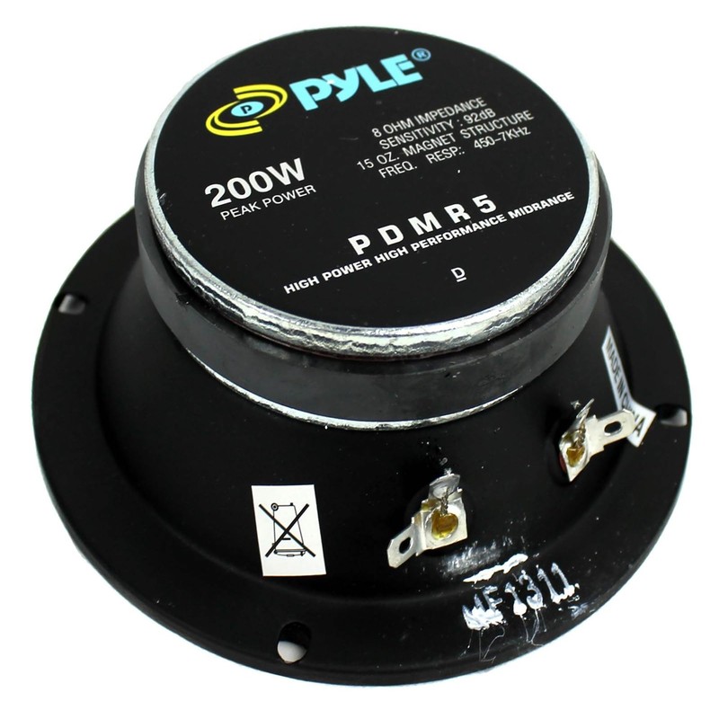 Pyle 5 Inch Woofer Driver-Upgraded 200 Watt Peak High Performance
