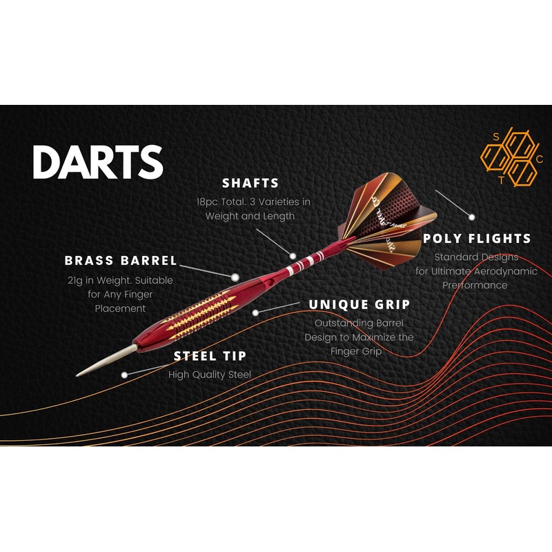 SHOT TAKER CO. EST. 2017 6pc Steel Tip Darts Set