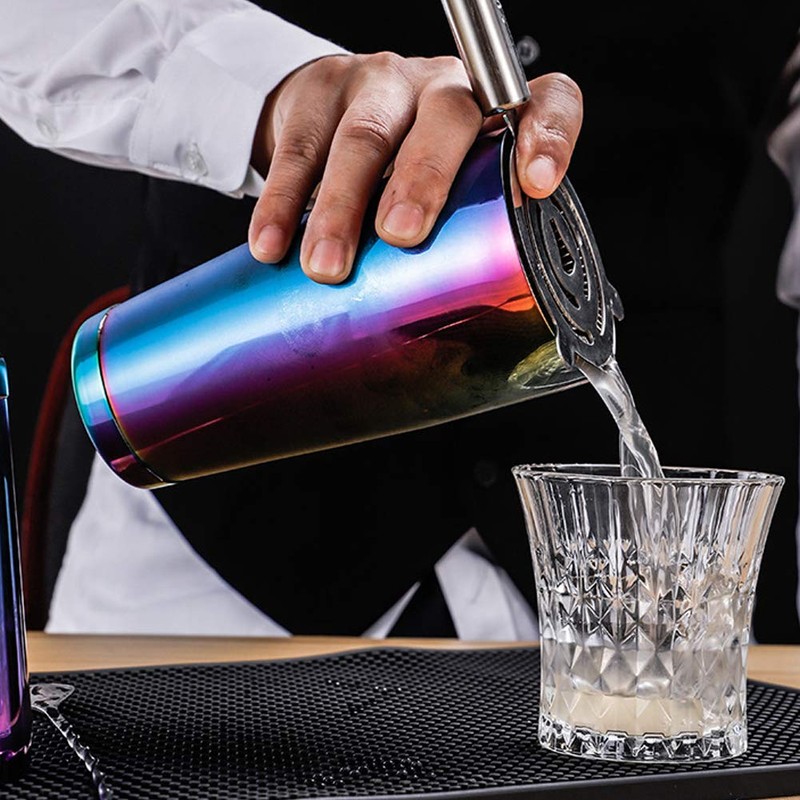 Naroote Cocktail Shaker, Stylish Colourful Stainless Steel Boston Cocktail Shaker