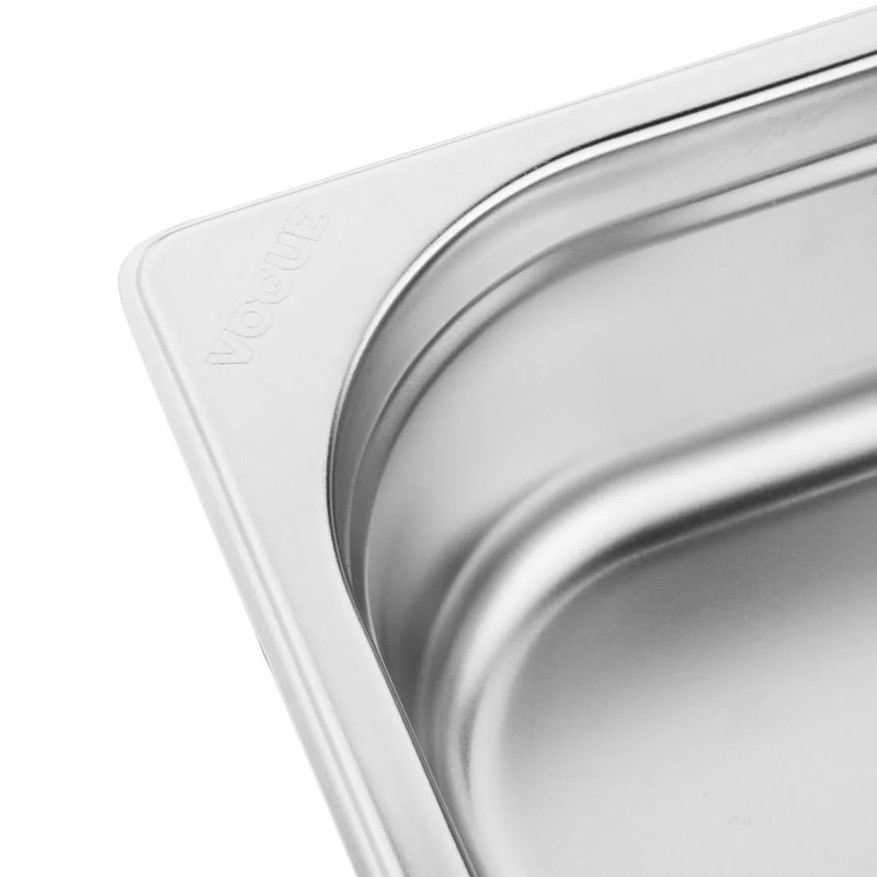Vogue Stainless Steel 1/6 Gastronorm Tray 65 mm Deep /