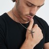ZENLUNANO Crucifix Cross Necklace for Men and Women with 18K