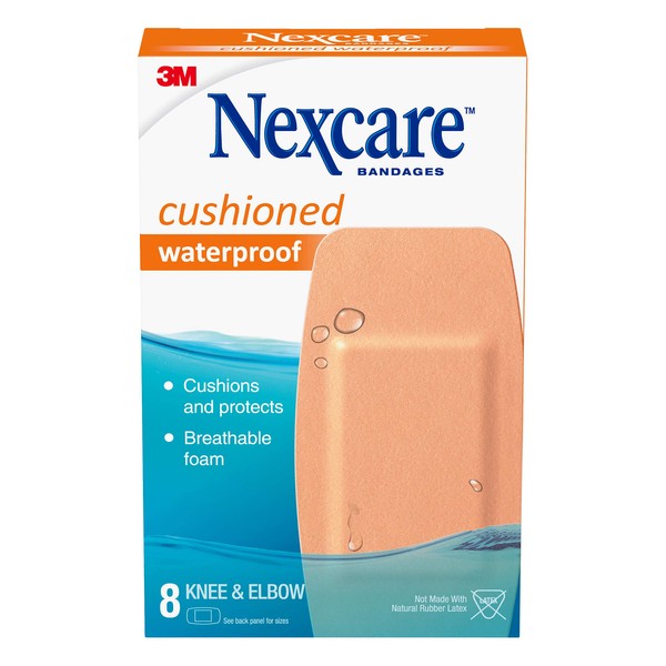 Nexcare Active Extra Cushion Bandages, Knee And Elbow, Tough, 48 Count