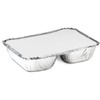 Disposable 3 Compartment Aluminum Dinner Foil Pan/Tray with Board Lids