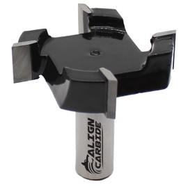 Align Carbide, CNC Spoilboard Surfacing, Slab Flattening Router Bit, 4 Wing, 2 inch Cutting Diameter, 1/2 inch Shank, CNC Router Pro-Series.