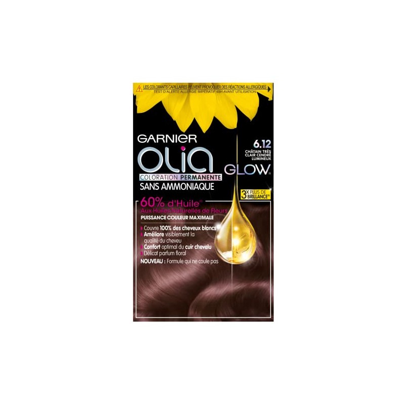 Garnier Olia Glow Permanent Hair Colour, Ammonia Free, Natural Flower