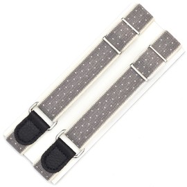HATCHI Brand Armband, Pin Dot, Made in Japan, Dress Shirt, Hem Length Adjustment, Elastic Arm Garter, grey (grey marl)