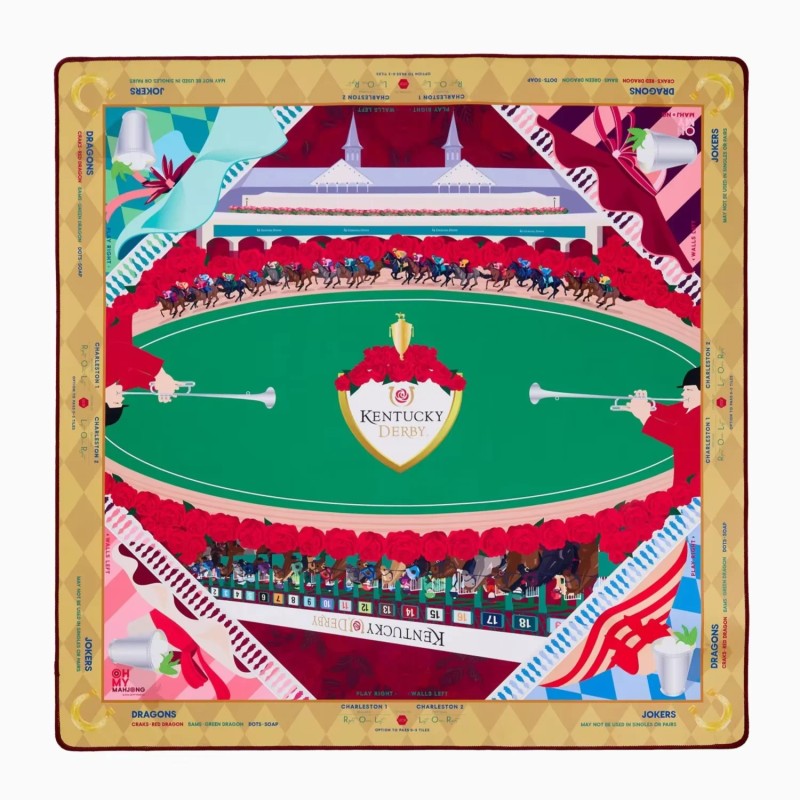 Luxury American Mahjong Mat Microfiber Mahjong Mat Waterproof Stain Resistant
