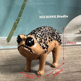 Aguoqwen Grumpy Frog Toad Statue,Angry Toad,Resin Figurine African Rain Frog Statue for Home Office Garden Bathroom Bookshelf Home Decor Animals