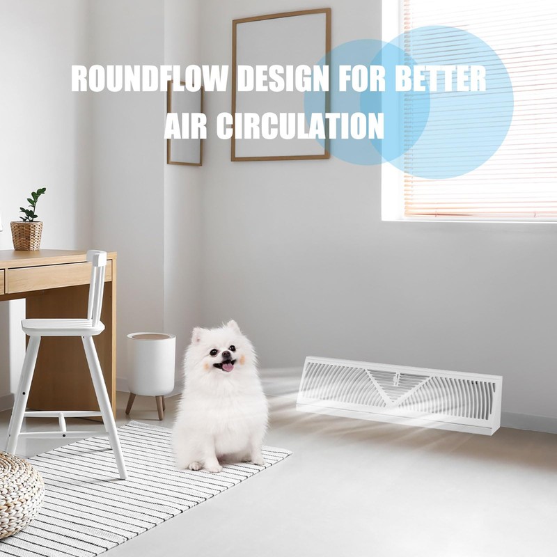 Yaocom 2 Pack Baseboard Register Vent 24 Inch Duct Opening