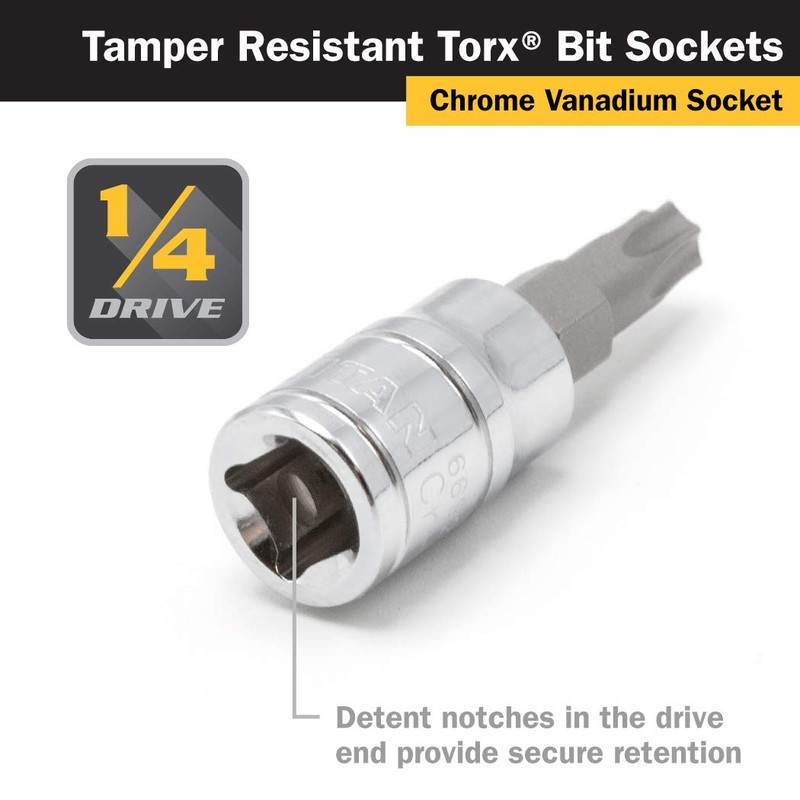 Titan 66810 1/4-Inch Drive x TR10 Tamper Resistant Torx Bit