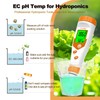 Hydroponics EC pH Tester, Simultaneous Display pH ppm for Base