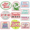10PCS Drink Tequila Patches, Funny Drinking Quote Embroidered Appliques for