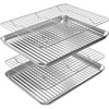 ROTTAY Baking Sheet, Half Sheet Pan with Cooling Rack Set
