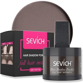 Instantly Hair Shadow Root Touch Up - Sevich Hair Line Powder, Quick Cover Grey Hair Makeup, with Puff Touch, 4g Dark Brown