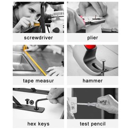 BULVOTO 24Piece Tool Set General Household Hand Tool Kit with Plastic Toolbox Storage Case Pink for woman-Include all essentials,college,apartment,room…