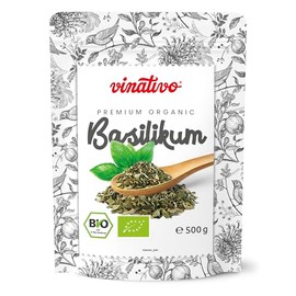 vinativo Organic Basil – 500 g – Ruled – Organic Quality – Italian Herbs from Controlled Organic Cultivation