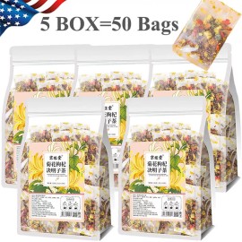 Unbranded Liver Tea Formula Chrysanthemum Cassia Seed Honeysuckle Detox Health Tea Bags - 5 BOX=50 Bags