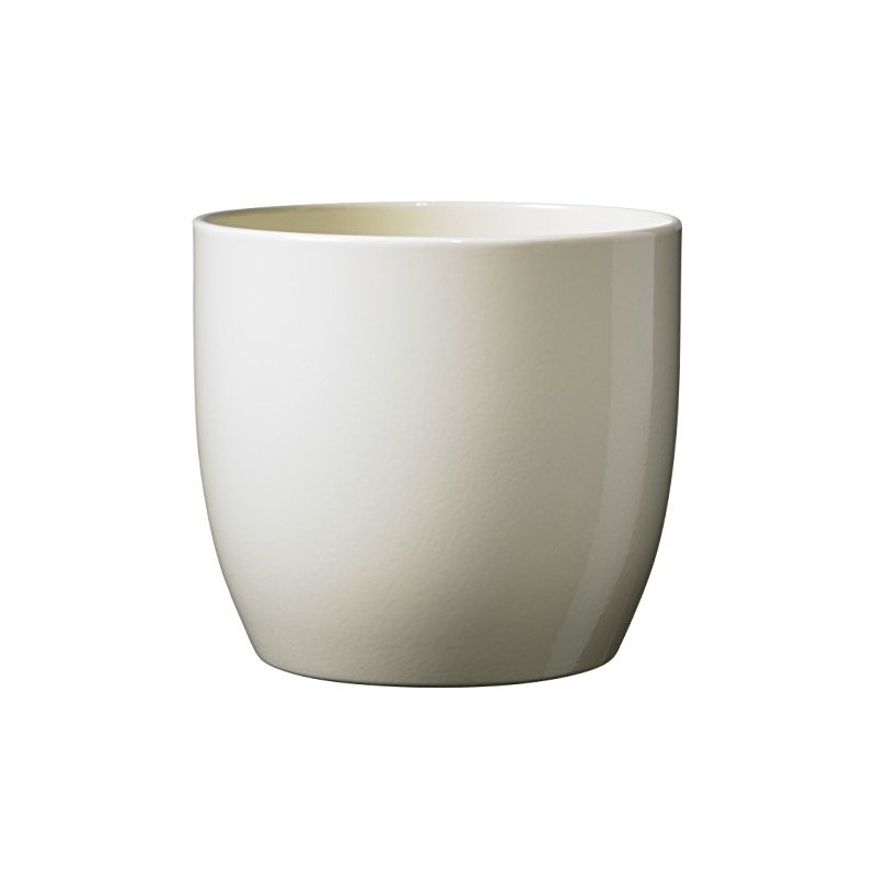 Soendgen Ceramic Flower Pot, Basel Full Colour, Clay, Vanilla, 14
