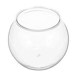 POPETPOP Acrylic Fish Bowl 8-Inch Transparent Round Fish Tank for Desktop Decor Multi-Function Aquarium Bowl Suitable for Small Goldfish and Betta