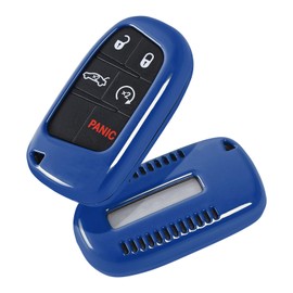 JWWY Key Fob Cover Case Sleeve Shell for 2015-2024+ Dodge Charger Challenger,2011-2024+Dart 200 300 Journey,2014-2024 Durango Grand Caravan RAM,Remote Accessories Protector Red