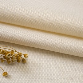 TinaKim Chair Upholstery Fabric Faux Linen Material for Sofa Couch Seat Cover Replace (Cream 2, 1 Yard (57x 36 inch))