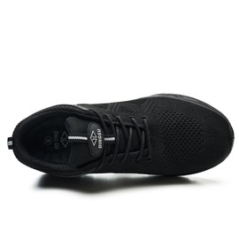 DINGGU Mens Non Slip Work Shoes Comfortable Slip Resistant Walking Sneakers Kitchen Restaurant Chef Work Shoes for Men Zapatos De Trabajo para Hombres Black 9.5