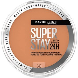 MAYBELLINE Maybelline New York Super Stay 24 Hour Hybrid Powder Foundation, Waterproof, Vegan, Mattifying, 340, 6 g