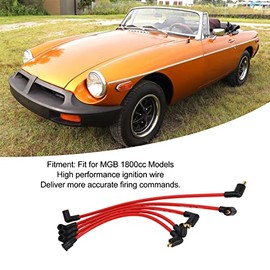 Juego de Cables de Encendido de Bujía para Modelos MGB 1800cc, 5 Uds, 8mm, Cables de Encendido HT de Silicona Roja, Cables de Bujía