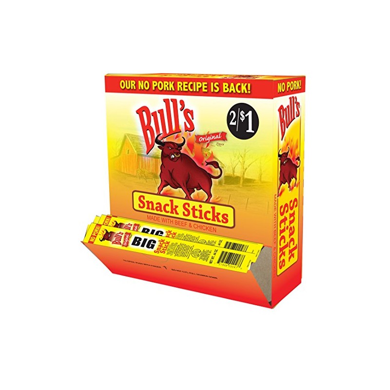 Bull's BIG Snack Sticks - 1 Box of 100