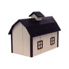 AmishToyBox.com Deluxe Wooden Mailbox, Post Mount, Dutch Barn Style (Beige