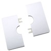 Wall Split Flange JianLing 2pcs Plastic Square Escutcheon Plates with