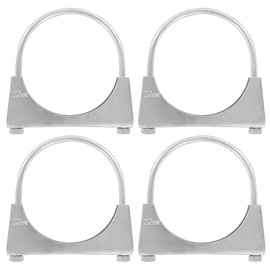 Set of 4 U Bracket Pipe Clamps M8 x 102 mm Extremely Durable Galvanised Steel Mounting Clamps (Pack of 4 M8 x 102 mm)