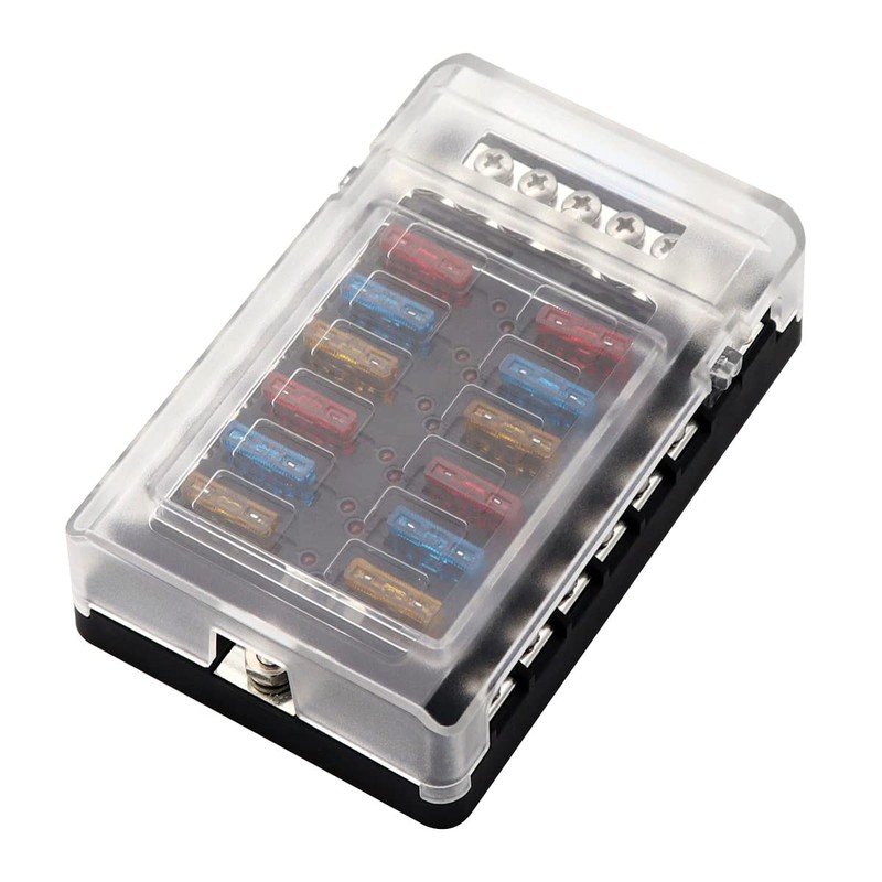 NUZAMAS 12 Volt Fuse Panel Block Boat Fuse Panel with