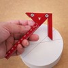 Center Gauge 105mm 45° 90° Aluminum Alloy Line Ruler Measuring