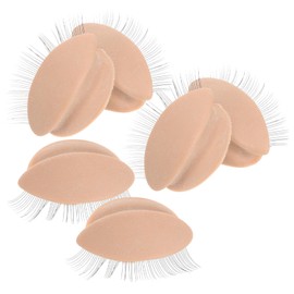 VICASKY 3 Pairs Removable Eyelids for Eyelash Mannequin Head Realistic Design for Lash Extension Practice Durable and Easy to Use for Training and Skill Development