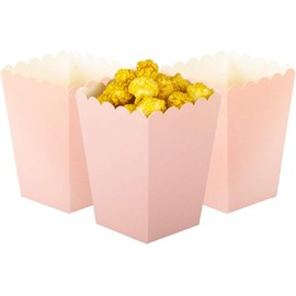 We Moment Zone 24pcs Pink Popcorn Boxes Mini Paper Popcorn Containers for Party