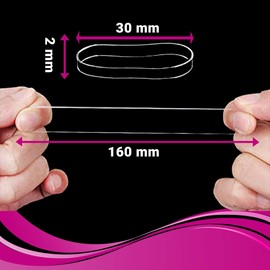 TRADEVILLA 500 Pcs Clear Elastic Hair Bands for Women, Clear Hair Elastic Bands for Women, Elastic Bands to Beautify Your Hair, Clear Rubber Bands for Hair Braiding, Wedding Hairstyle