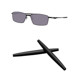 Kygear 1 Pair Black Silicone Replacement Temple Sleeve Arm Grips, Silicone Rubber Ear Socks Arm Sleeve for Oakley Limit Switch/Limit Switch 0.5, Anti-Slip Glasses Arm Covers