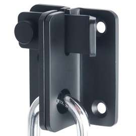 Sayayo Slide Bolt Door Lock Gate Latch Tiny Padlock Hasp Larger Designed, Solid Stainless Steel Matte Black, EMS3005-B