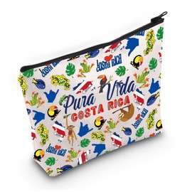 G2TUP Costa Rica Makeup Bag Costa Rica Travel Gifts North America Vacation Zipper Bag National Belief Gifts (bag)