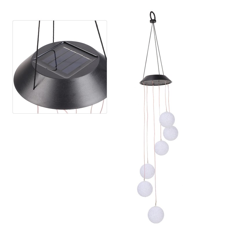Solar Crystal Ball Wind Chimes Light 100LM IP45 Waterproof Decorative