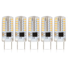 Simba Lighting G8 LED Dimmable Light Bulb (5 Pack) 1.5W T4 37mm 20W Halogen Replacement for Accent Lights, Under Cabinet Puck Light, Desk Lamps, Pendant Lights, 120V JCD Bi-Pin Base, Soft White 3000K