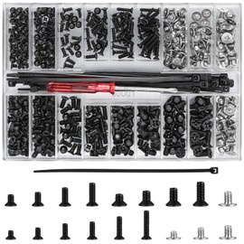531 Piece M2 M2.5 M3 Screws Set, PC Screws Set, Laptop Computer Screws Set, Universal Flat Head Countersunk Phillips Screws for Laptop SSD Screws, Includes 20 Cable Ties, 1 Screwdriver