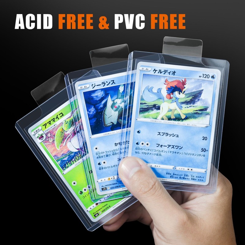 Tabbed Sleeves for Grading Submission, Pull Sleeves for Top Loaders