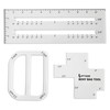 UPTTHOW 3Pcs Boxy Bag Making Templates Notion for Beginners, Clear