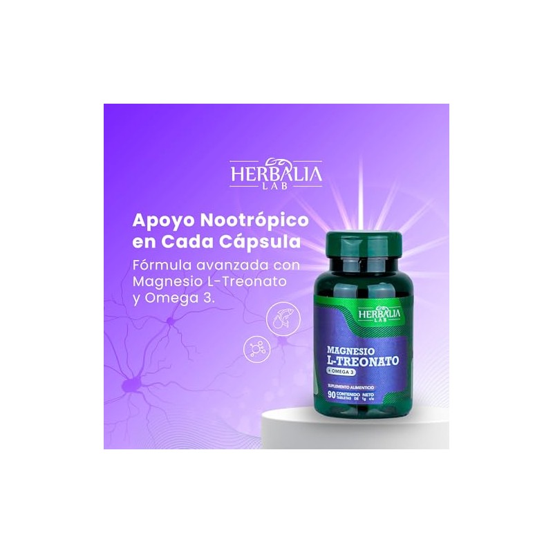 Treonato de Magnesio + Omega 3 1000 mg - Suplemento